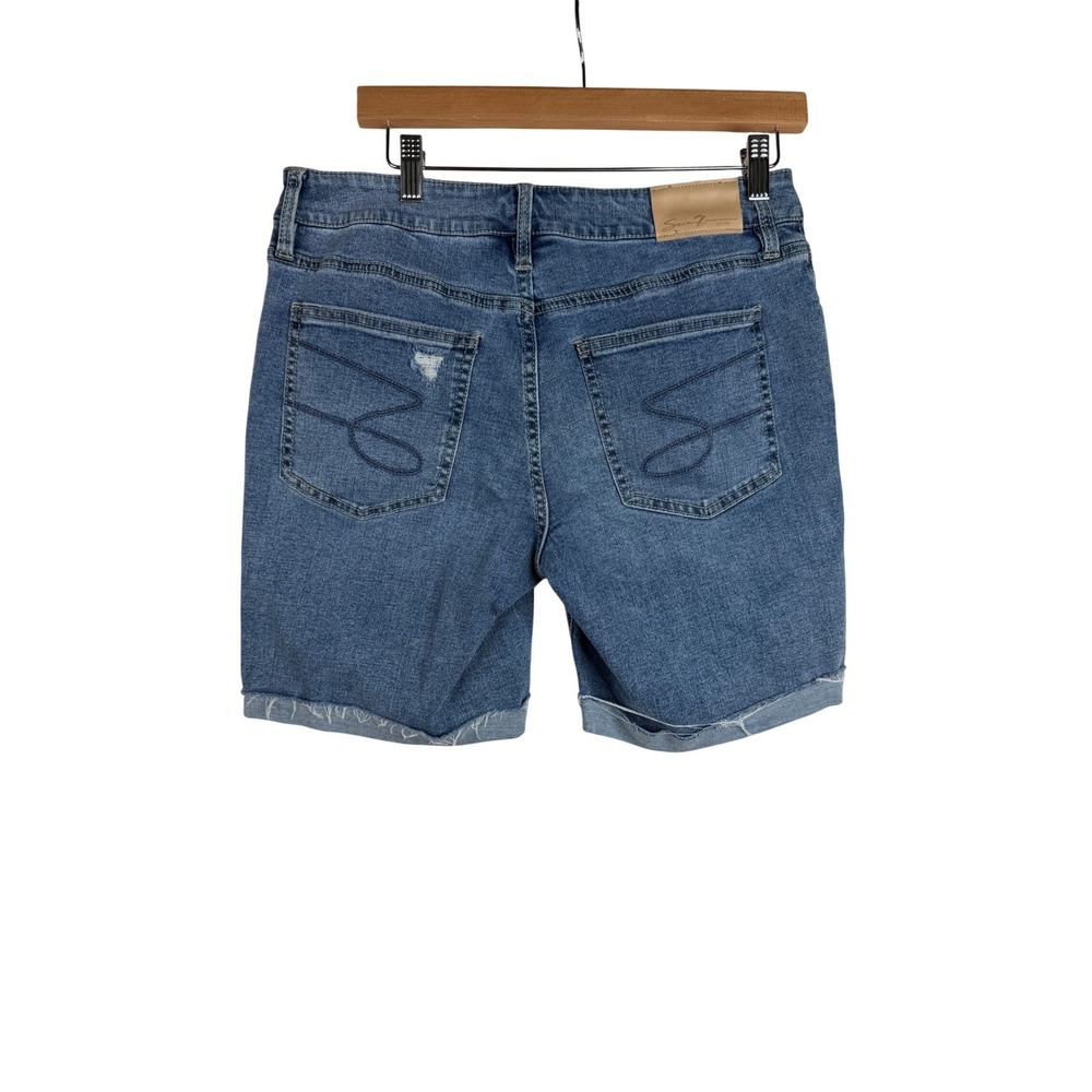 Seven7 Relaxed Bermuda Denim Shorts size 6 Blue - Picture 10 of 13